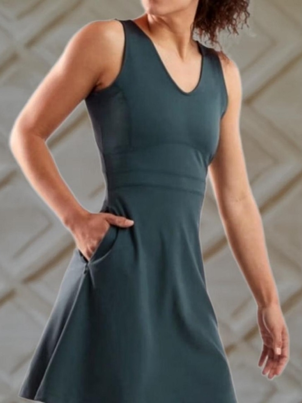 Title nine Sleeveless A-Line Dress in Deep Teal